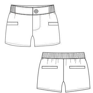 Patron ropa, Fashion sewing pattern, molde confeccion, patronesymoldes.com Short  00317 BABIES Shorts